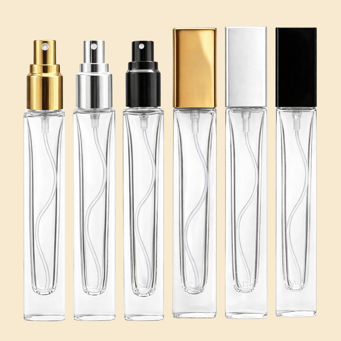 10ml Empty Glass Perfume Tester Bottles – 25 Pcs Wholesale Pack