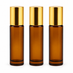 6ml Amber Glass Roll-On Gold-Cap Attar Bottle
