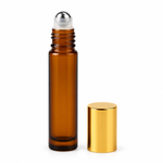 6ml Amber Glass Roll-On Gold-Cap Attar Bottle