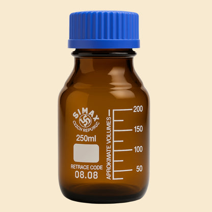 Amber Glass Reagent Bottles with Screw Cap – 100ml & 250ml
