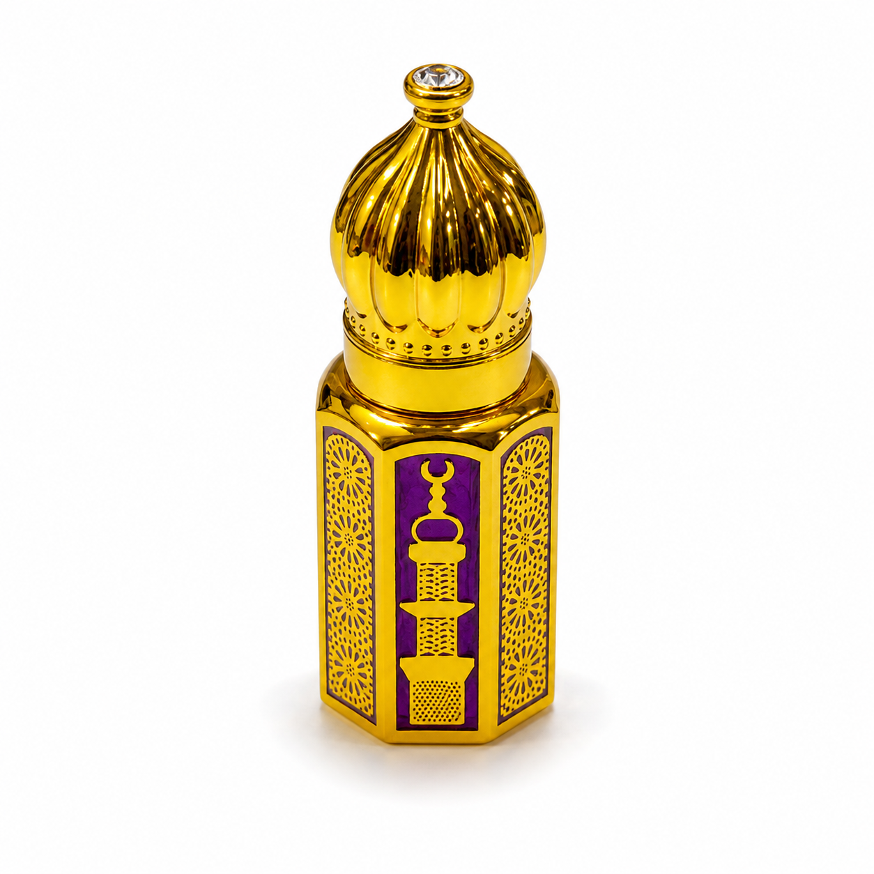 Royal Gold Arabic Empty Attar Bottle – 3ml, 6ml & 12ml