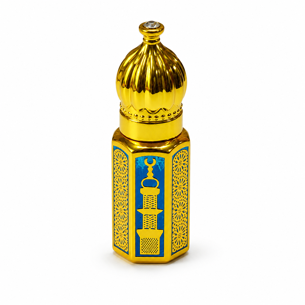 Royal Gold Arabic Empty Attar Bottle – 3ml, 6ml & 12ml