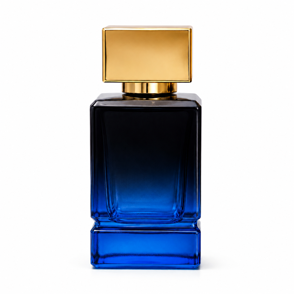 50ml Square-Cut Gold-Cap Empty Perfume Bottle
