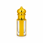 3ml, 6ml & 12ml Gold-Silver Crown-Cap Attar Bottle