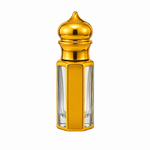 3ml, 6ml & 12ml Gold-Silver Crown-Cap Attar Bottle