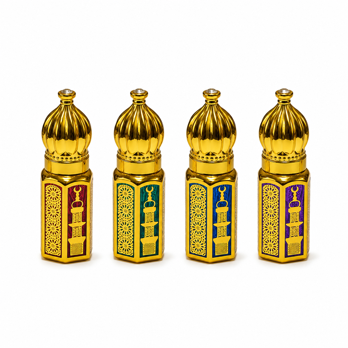 3ml, 6ml & 12ml Royal Gold Applicator Attar Bottle