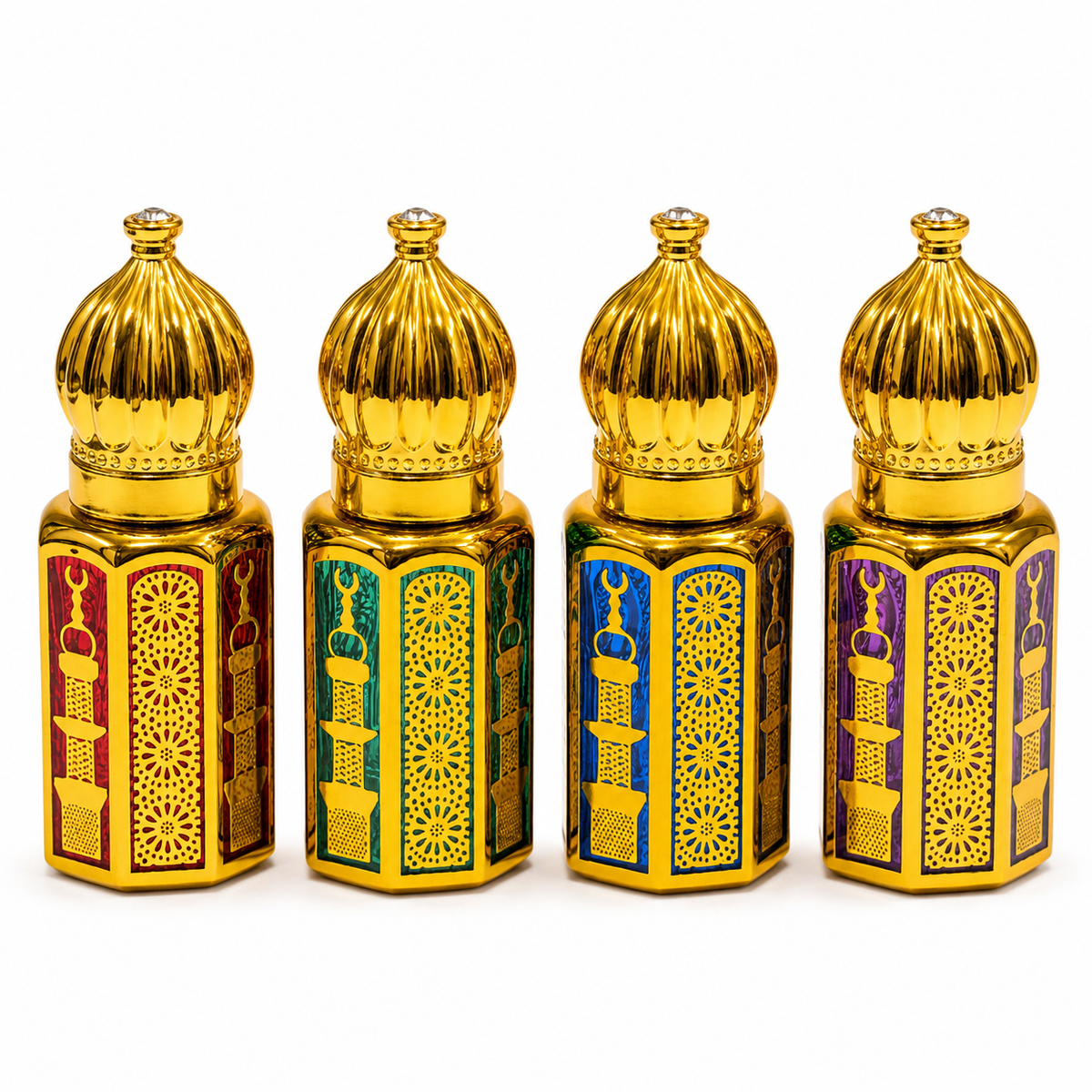 3ml, 6ml & 12ml Royal Gold Applicator Attar Bottle