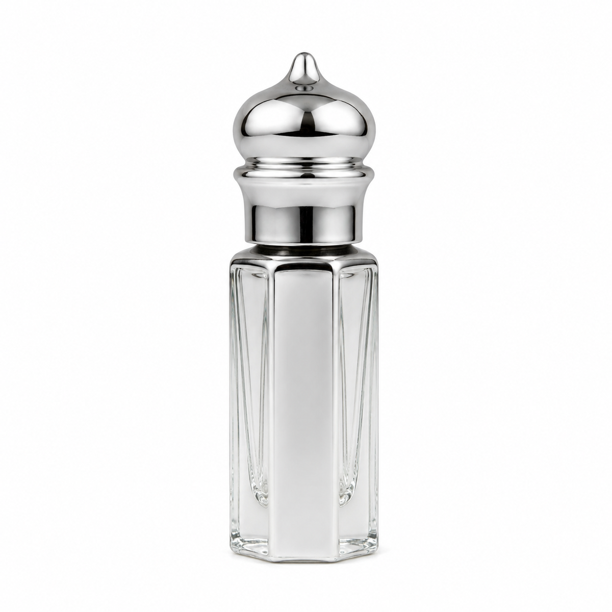 3ml, 6ml & 12ml Gold-Silver Crown-Cap Attar Bottle