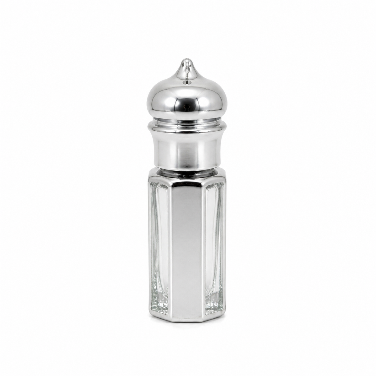 3ml, 6ml & 12ml Gold-Silver Crown-Cap Attar Bottle