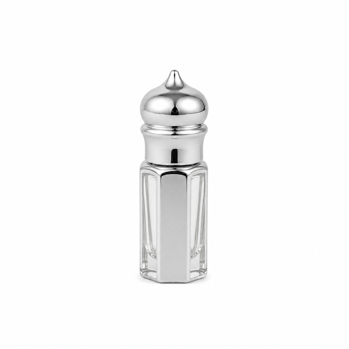 3ml, 6ml & 12ml Gold-Silver Crown-Cap Attar Bottle