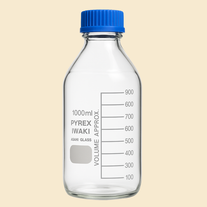 Clear Glass Reagent Bottles with Screw Cap – 250ml, 500ml, 1000ml