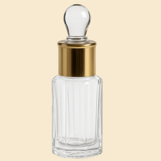 12ml Dropper Cap Transparent Glass Attar Bottle