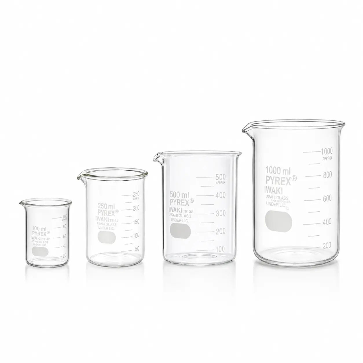 Glass Beaker - 100ml, 250ml, 500ml & 1000ml