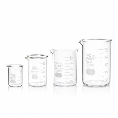 Glass Beaker - 100ml, 250ml, 500ml & 1000ml