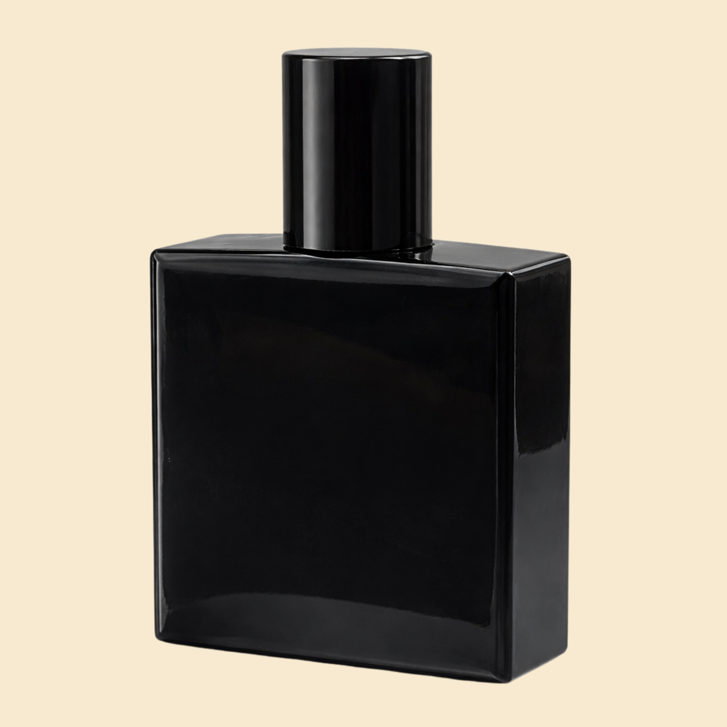 Luxury Square Black Perfume Bottle – Designer-Inspired Empty Bottle